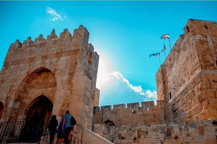 Ancient stone steps of the Pilgrimage Road below the City of David on an underground Jerusalem tour