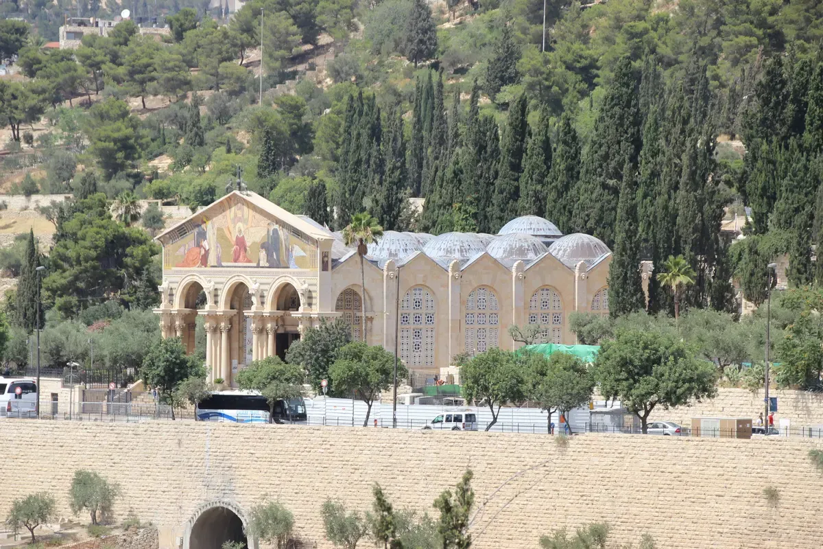 The Church of All Nations at Gethsemane, at the foot of the Mount of Olives, mount of olives